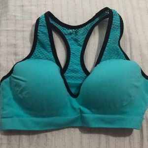 Aqua PINK push-up sports bra